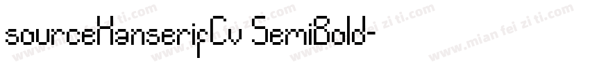 sourceHanserifCv SemiBold字体转换